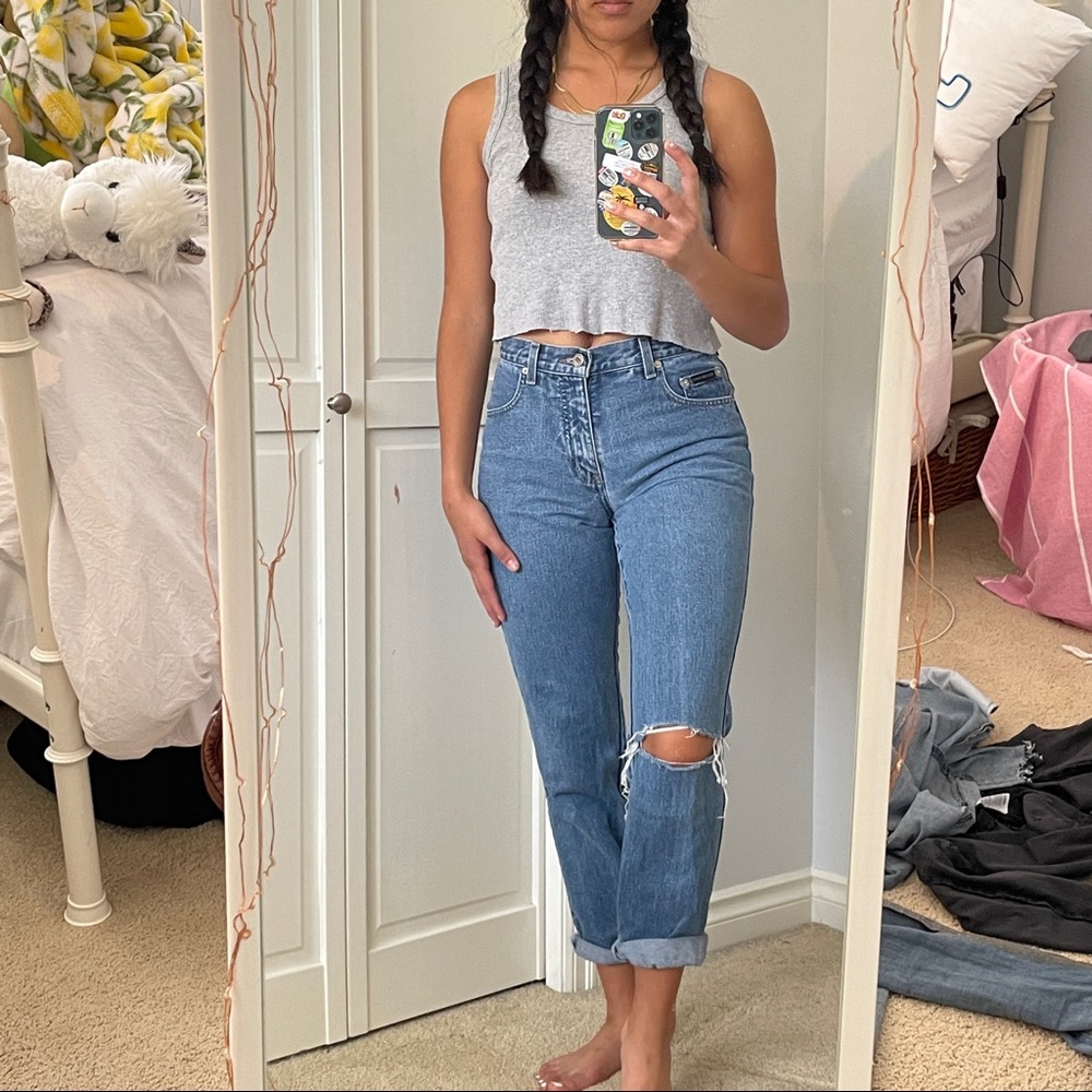 vintage high waisted mom jeans
